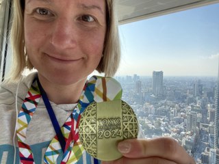 Photos of Aber runners at Rhayader Rround the Lakes and Lina Land at the Tokyo Marathon