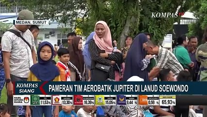 Potret Antusiasme Warga Medan Saksikan Pameran Tim Aerobatik Jupiter di Lanud Soewondo