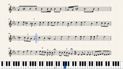 النوتة الموسيقية ,,,,,,للمقطع,,, شوف بقينا فين يا قلبي ,,,,موعود,,,,تدوين ماهر الغمرى