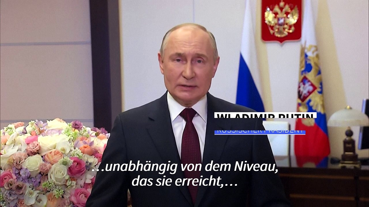 Putin: Das Wichtigste für jede Frau ist das Aufziehen ihrer Kinder