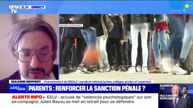Sanctionner les parents défaillants : Il s'agit de responsabiliser d'avantage les parents et les élèves affirme Maxime Reppert(SNALC)