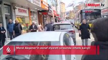 Meral Akşener'in esnaf ziyareti sırasında ortalık karıştı