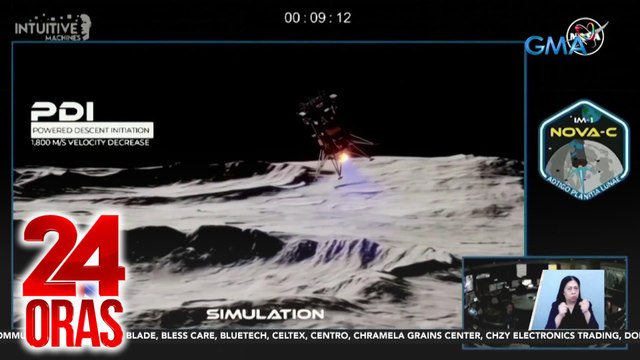 Robot ng U.S na Odysseus , layong makahanap ng yelo sa south pole ng moon | 24 Oras