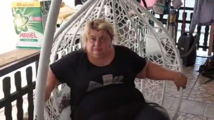 Woman's swing-chair adventure turns out to be a HILARIOUS Swing and Miss