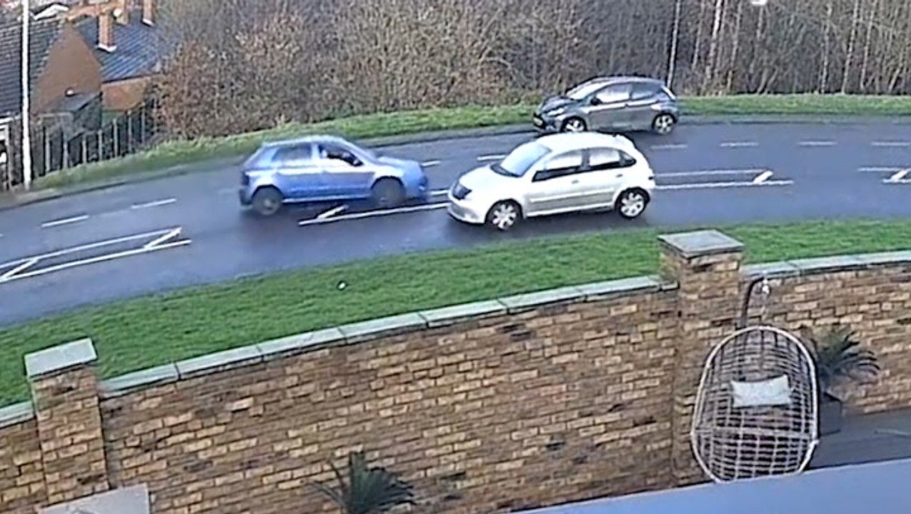 Speeding driver filmed losing control of car minutes before killing man