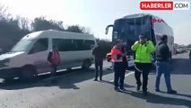 TEM'de zincirleme kazada 9 yaralı! Ankara yönü trafiğe kapandı