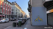 I Simpson palestinesi uccisi dalle bombe in un murales a Milano
