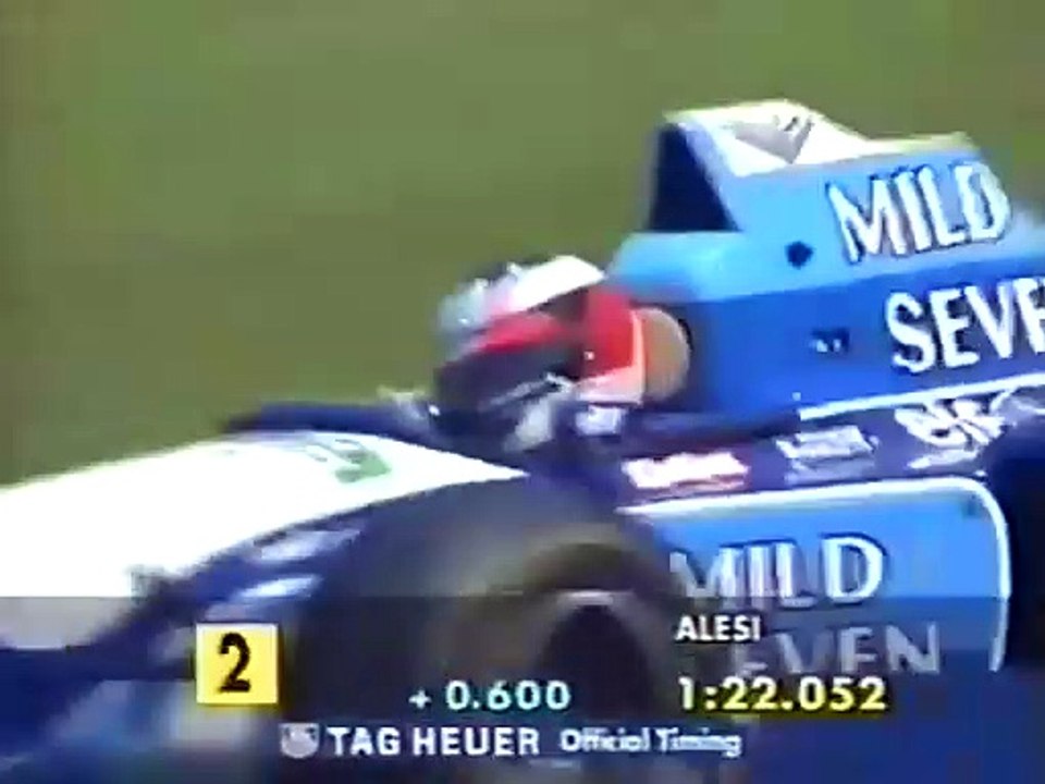 F1 – Michael Schumacher (Benetton Renault V10) laps in qualifying – Spain 1995