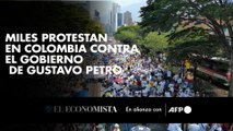 Miles protestan en Colombia contra el gobierno de Gustavo Petro