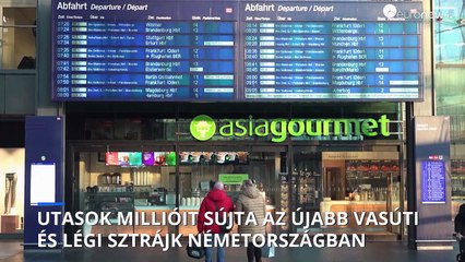 Káosz Németországban: leálltak a nagy repülőterek, sztrájkolnak a mozdonyvezetők is