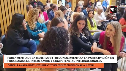 Parlamento de la Mujer 2024 | Reconocimiento a la participación en programas de intercambio y competencias internacionales