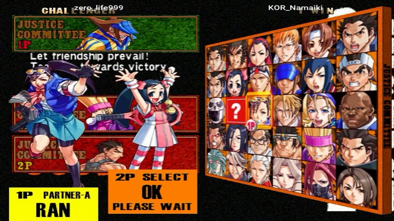 Project Justice _ Moero! Justice Gakuen - zero_life999 vs KOR_Namaiki