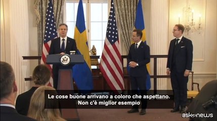 Svezia nella Nato, Blinken: "Cose buone arrivano a chi sa aspettare"