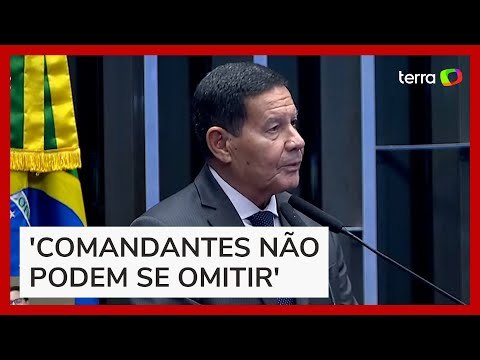 Mourão pede que integrantes das Forças Armadas reajam a 'arbítrios' do STF: 'Nem Hitler ousou isso'