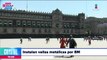 Instalan vallas metálicas en Palacio Nacional previo al 8M