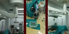 Denizli Devlet Hastanesi'nde tavandan su akarken ameliyat yapıldı
