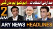 ARY News 2 AM Headlines 8th March 2024 | Presidential Election: MQM Pakistan Big Announcement