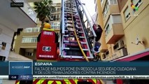 Cuerpo de bomberos denuncian la falta de recursos para atender los desastres en España