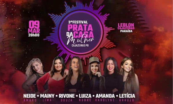 “Festival Mulher Prata da Casa” traz programação com mulheres da cena musical em Cajazeiras
