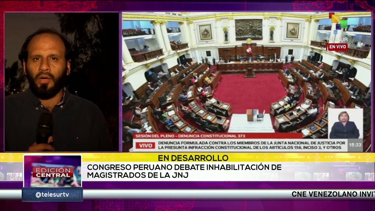 Congreso peruano debate la destitución de miembros de la Junta Nacional de Justicia