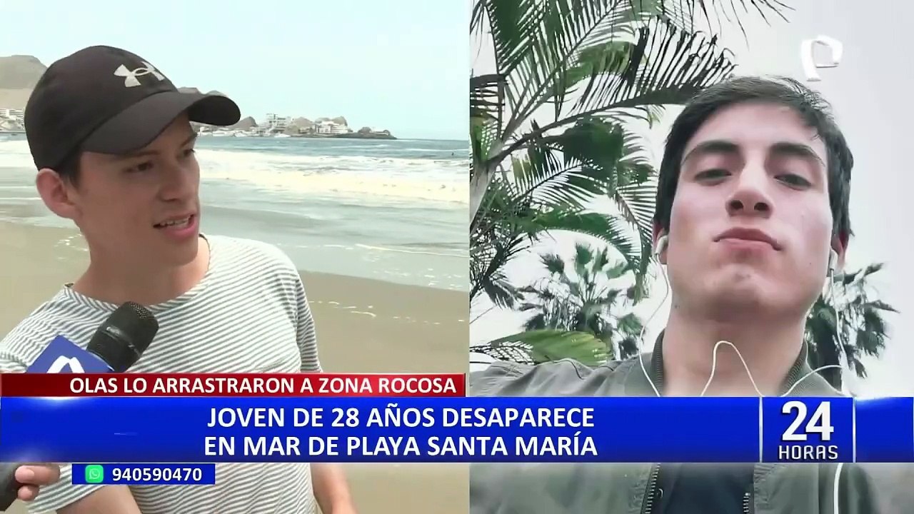 Santa María del Mar: joven es arrastrado por el mar y su cuerpo hasta ahora no aparece