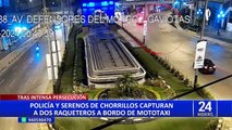 Chorrillos: detienen a presuntos raqueteros tras intensa persecución policial