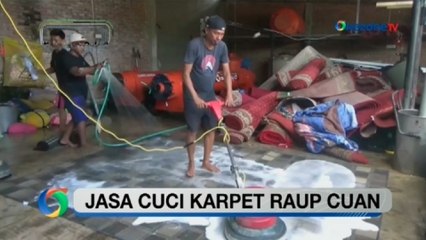 Jelang Ramadhan, Jasa Cuci Karpet Raup Cuan