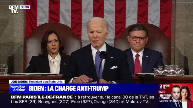 Présidentielle américaine: Joe Biden attaque son rival Donald Trump, lors du discours sur l'état d'Union