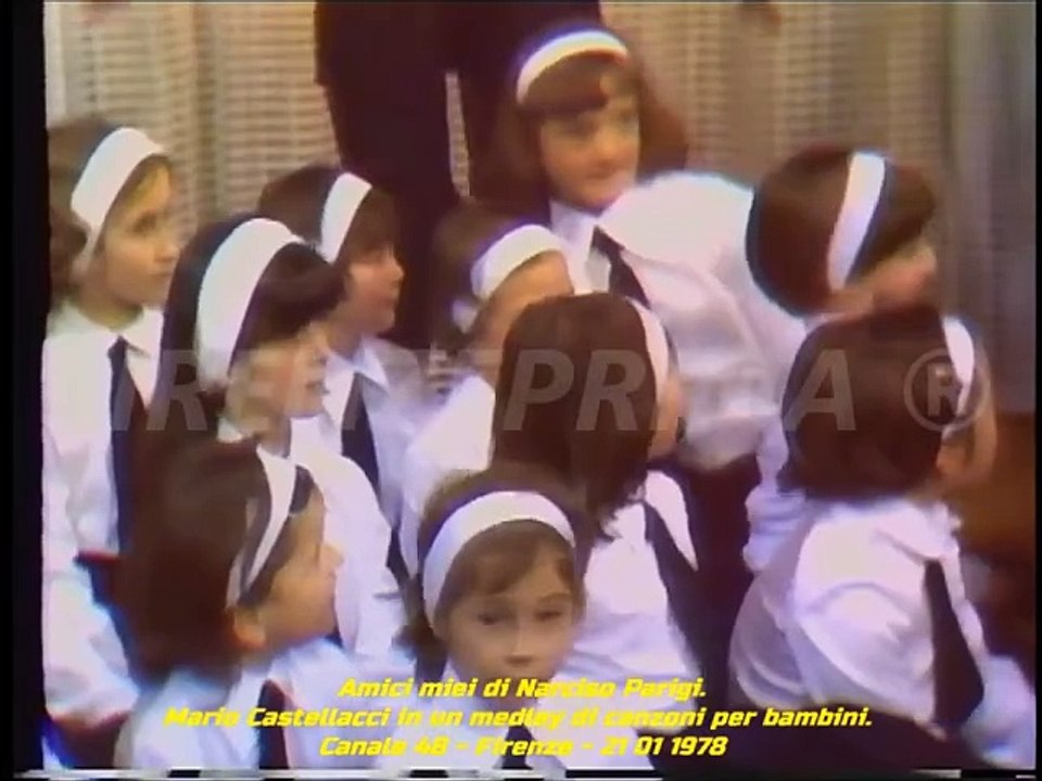 Amici miei di Narciso Parigi. Mario Castellacci medley di canzoni per bambini. Canale 48. 21 01 1978