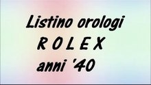 Catalogo ROLEX  anni '40