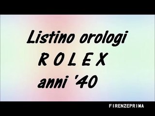 Catalogo ROLEX  anni '40