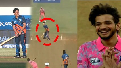 Munawar Faruqui Catch Out Sachin Tendulkar In Indian Street Premier League, Public Reaction Video...