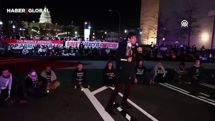 Filistin yanlısı göstericiler ABD Başkanı Biden'ın kullandığı güzergahı kapattı