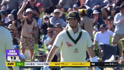 Smith falls to debutant Sears after bizarre LBW