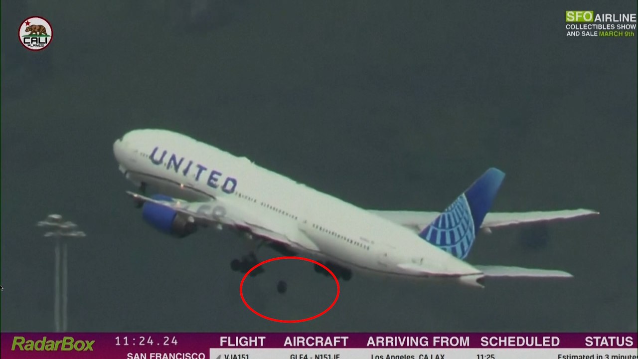 Nuevo problema para Boeing: uno avión pierde una rueda en pleno despegue y tiene que volver a tierra