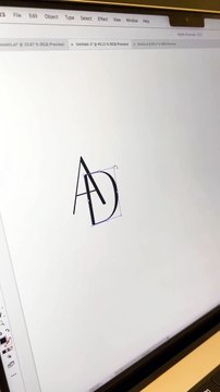 AHD letters logo design create in adobe illustrator