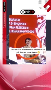 Momen Ibu Iriana Cemas Ketika Rambut Jokowi Berantakan