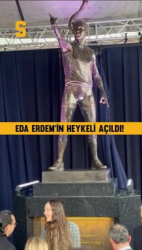 Fenerbahçe'de Eda Erdem'in heykeli açıldı