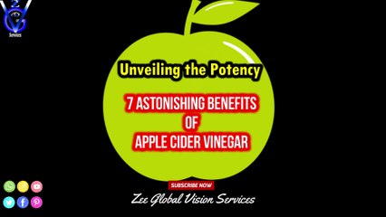 Get READY for AMAZING Health Benefits with APPLE CIDER VINEGAR
