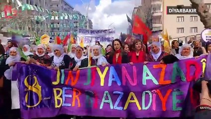 Diyarbakır'da 8 Mart kutlamaları başladı... 'Amed'den Ankara'ya Gültan Kışanak'ı selamlıyoruz' | Haber: Rojhat ABİ