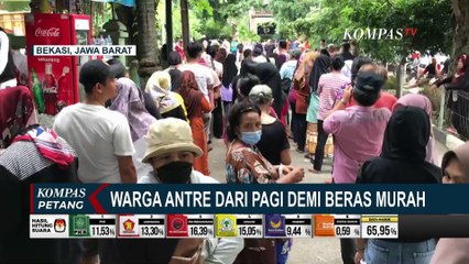 Potret Warga Rela Berdesakan Demi Dapat Beras Murah