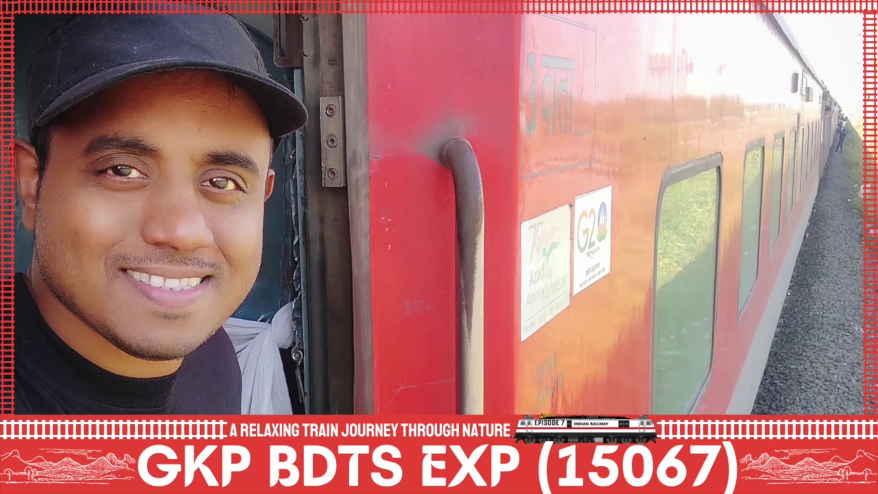 GKP BDTS EXP 15067 - A Relaxing Train Journey Through Nature | गाँव से गुजरते हुए शांतिपूर्ण यात्रा