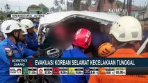 Detik-Detik Evakuasi Sopir yang Terjepit saat Kecelakaan Tunggal di Temanggung
