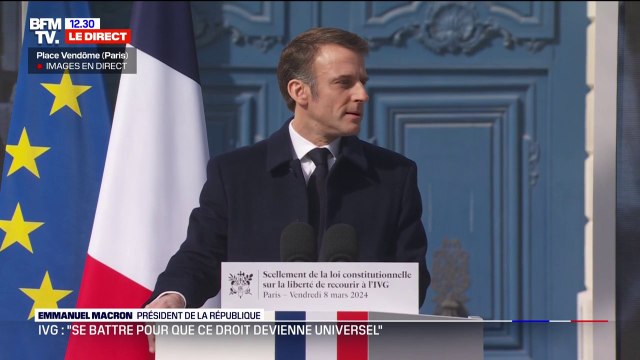 IVG dans la Constitution: Le progrès des droits des femmes est le progrès des droits de l'Homme , souligne Emmanuel Macron