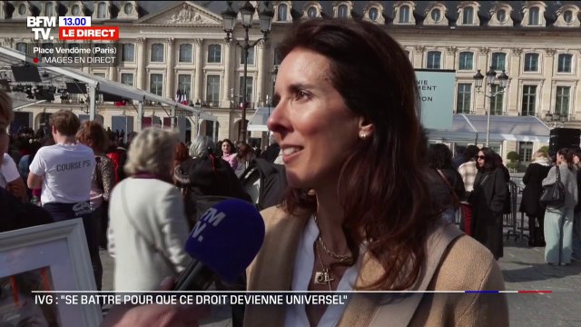 J'espère que l'acte qu'a fait la France soit une inspiration pour tous les pays dans le monde : l'émotion des personnes présentes à la cérémonie du scellement scellement du droit de recourir à l'IVG dans la Constitution