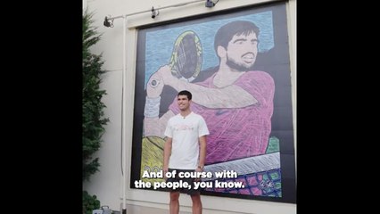 ATP - Indian Wells 2024 - Carlos Alcaraz, tenant du titre, a désormais une fresque murale !