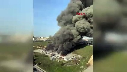 İstanbul-  Tuzla'da fabrikada yangın-1