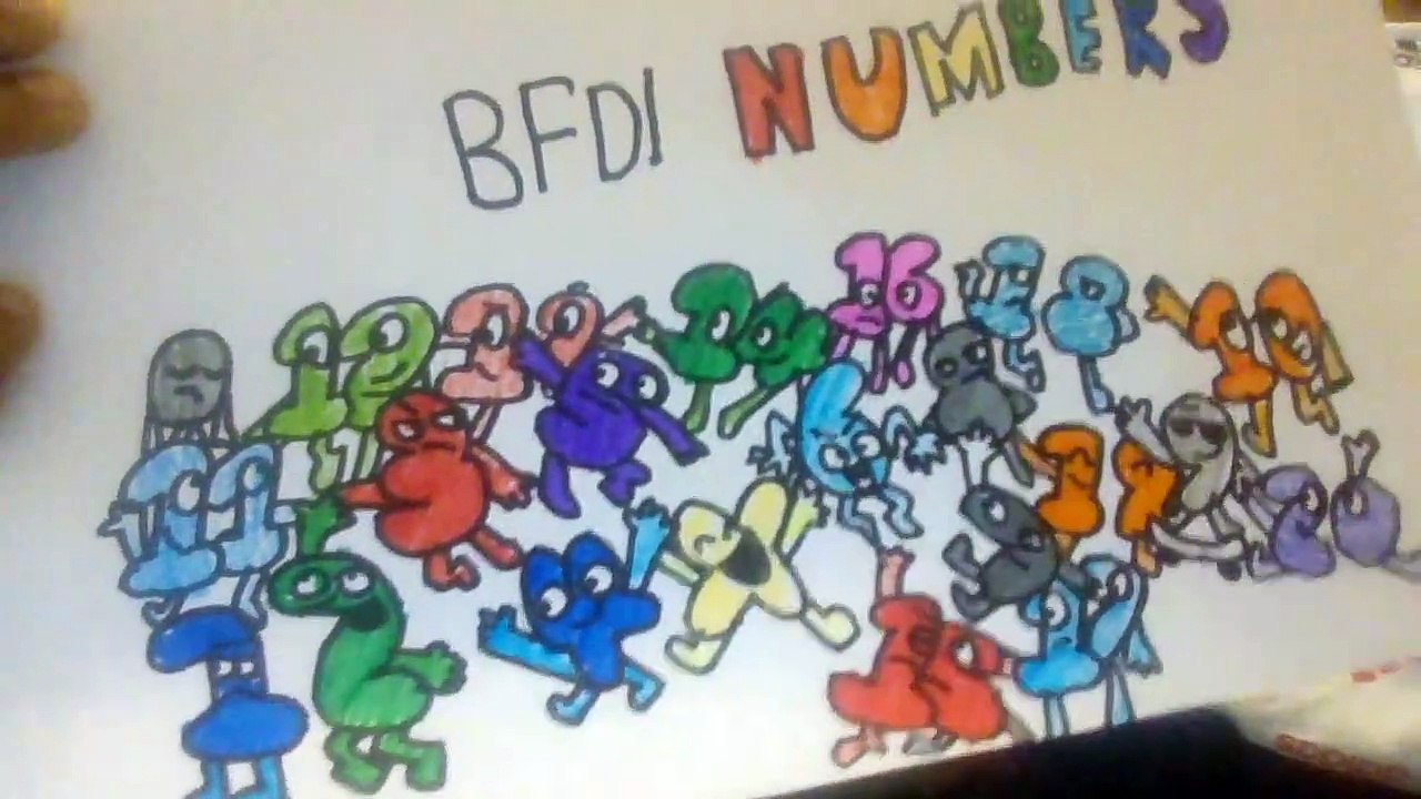BFDI Numbers 1 to 20