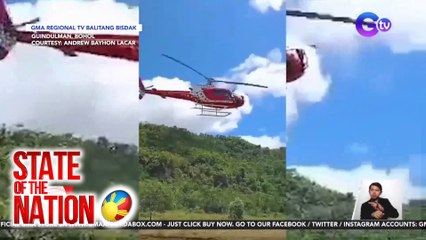 Helicopter, napilitang mag-landing dahil sa sumabit na pisi ng saranggola | SONA