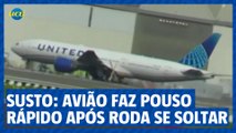 Avião faz pouso de emergência após uma das rodas cair, em Los Angeles